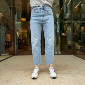Cycle Jeans BELLA fermo vita alta strappato in fondo lav.chiaro DENIM