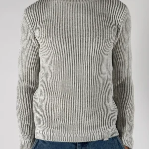 BL11 Maglia girocollo costa inglese BIANCO /BEIGE