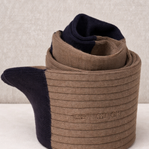 Gambaletti da Donna in Cotone Pettinato Tortora&Blu con Iniziali o Senza!
