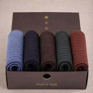 Box da N.5 Calze Mezzagamba COMFORT MAN a COSTINE in Filo di Scozia con Iniziali o Senza!